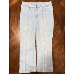 Intro Love The Fit Stretch Straight Leg Women's Crop Jeans Sz 6 Stretch Lt Denim